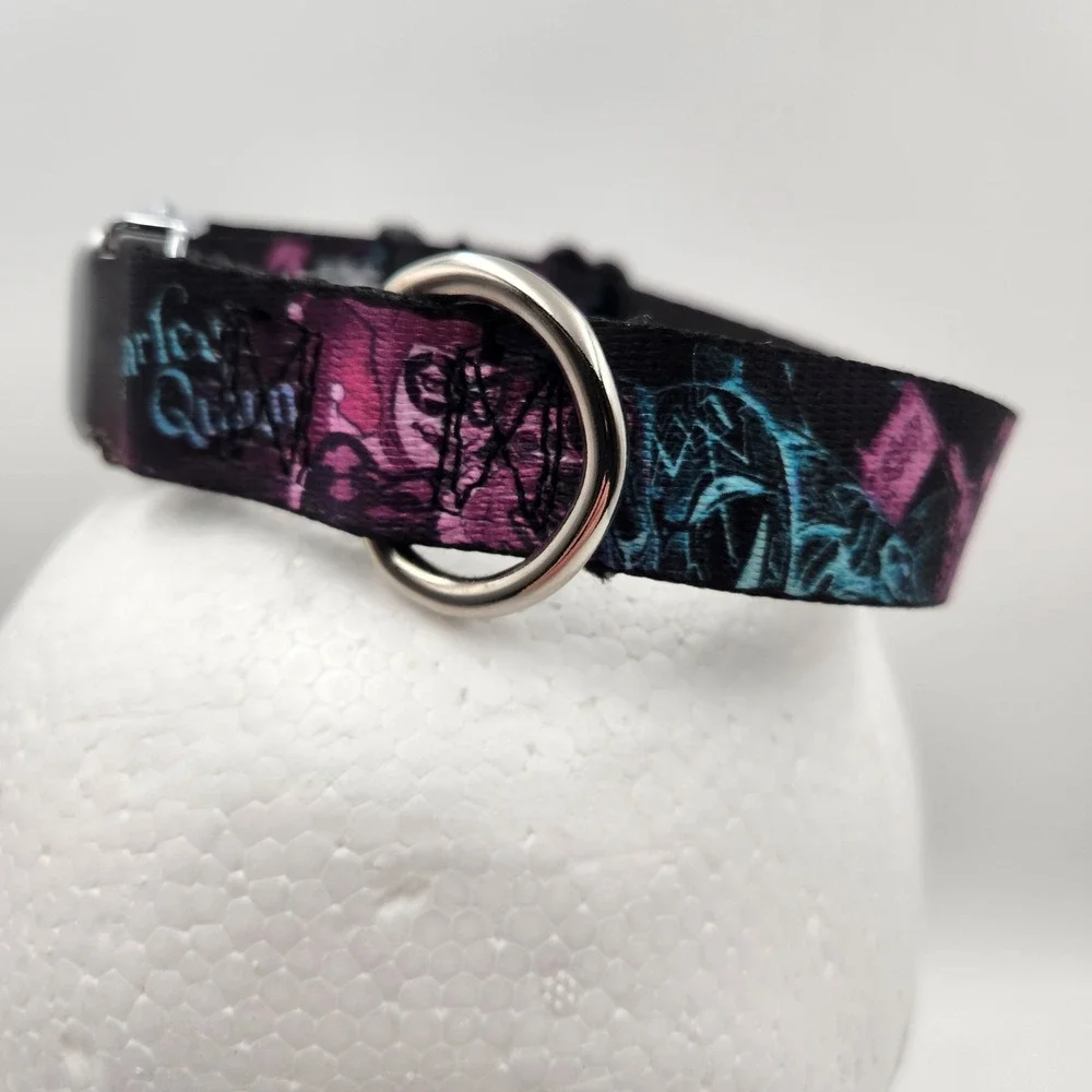 Buckle-Down Pet Collar‎ Unisex M Black Harley Quinn Seatbelt Buckle DC Comics
